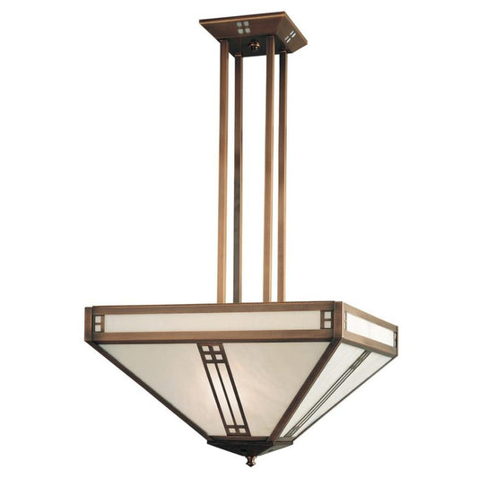 18″ Prairie Inverted Chandelier - PCH-18WO-AC - Antique Copper by Arroyo Craftsman