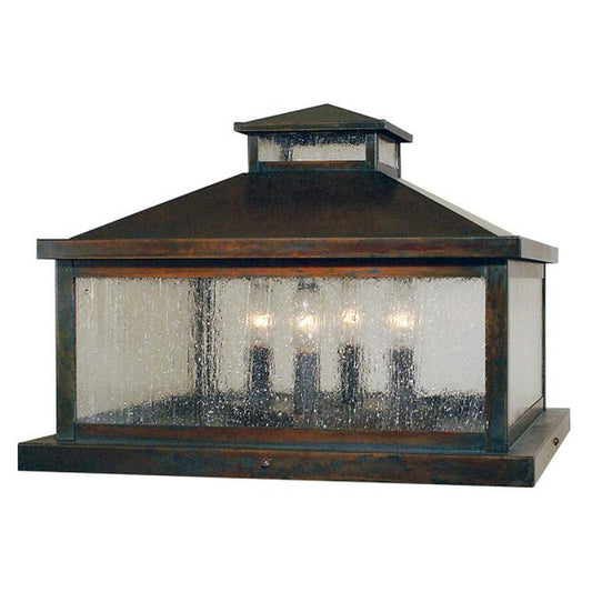 19″ Canterbury Column Mount - CAC-19CS-RC - Raw Copper by Arroyo Craftsman