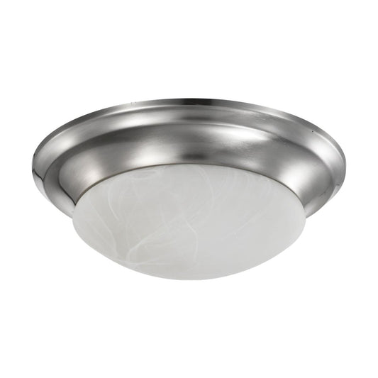 19 Watt - 11 inch - LED Twist & Lock Flush Mount Fixture - Dimmable - Brushed Nickel - Frosted Glass - Satco 62-1563