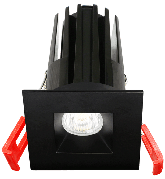 2" Black Square Recessed LED Ceiling Light - 7W - 5CCT - 480 Lumens by Lotus LED Lights