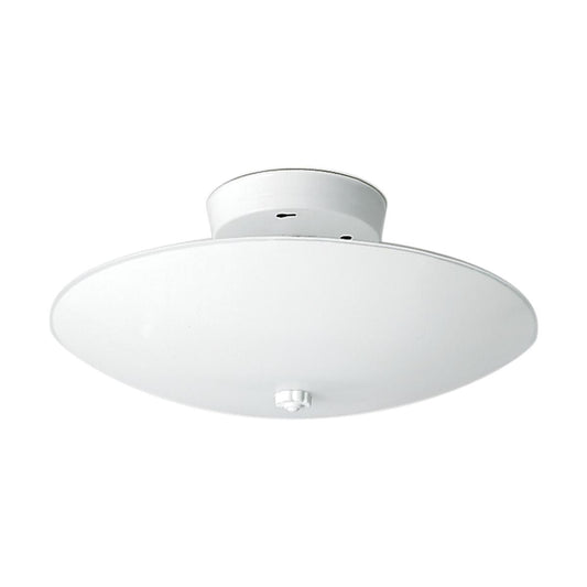 2 Light - 12" Flush with White Round Glass - White Finish - Satco SF77-823