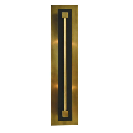 2-Light Antique Brass/Matte Black Louvre Sconce - 4802 AB/MBLACK by Framburg