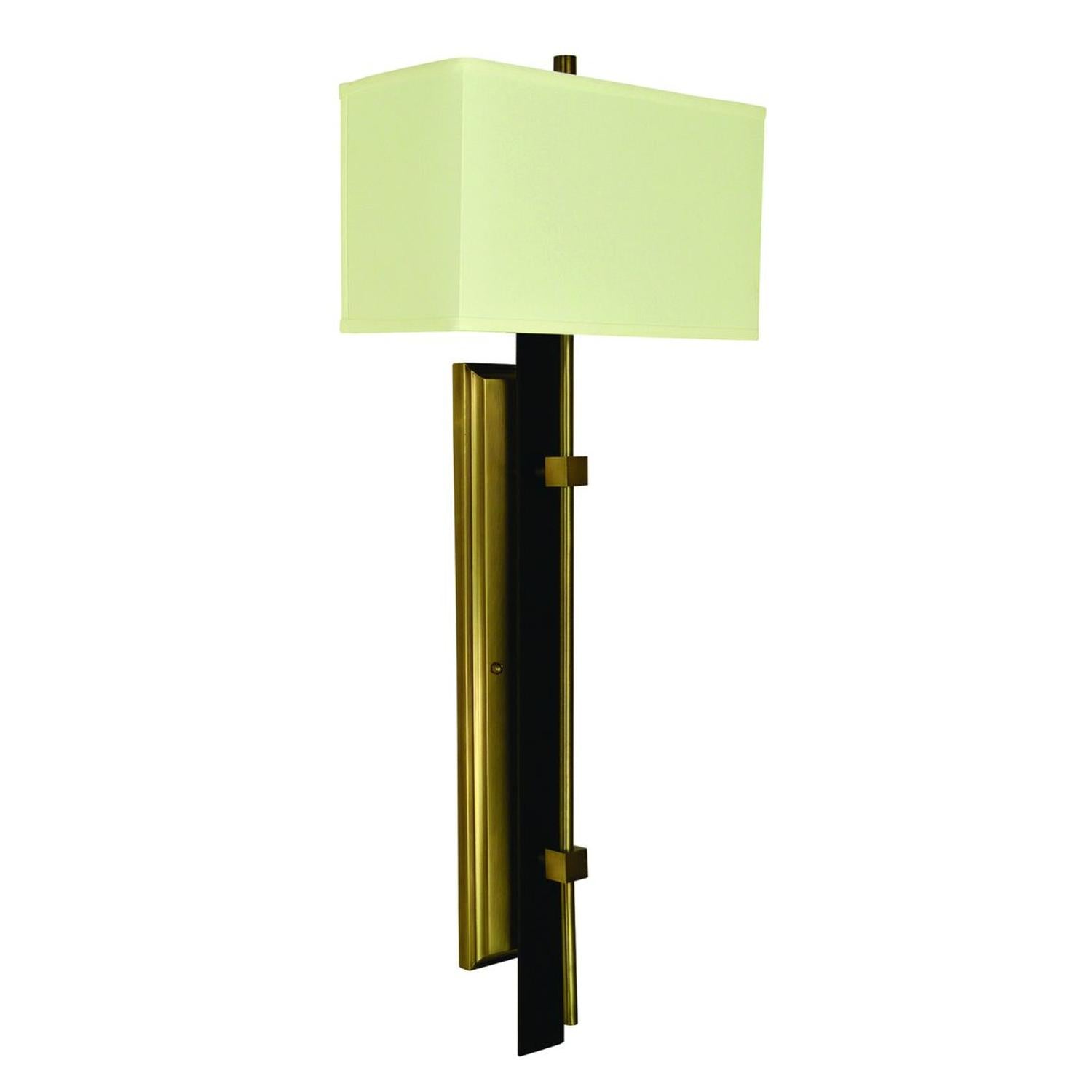 2-Light Antique Brass/Matte Black Sconce - 5672 AB/MBLACK by Framburg