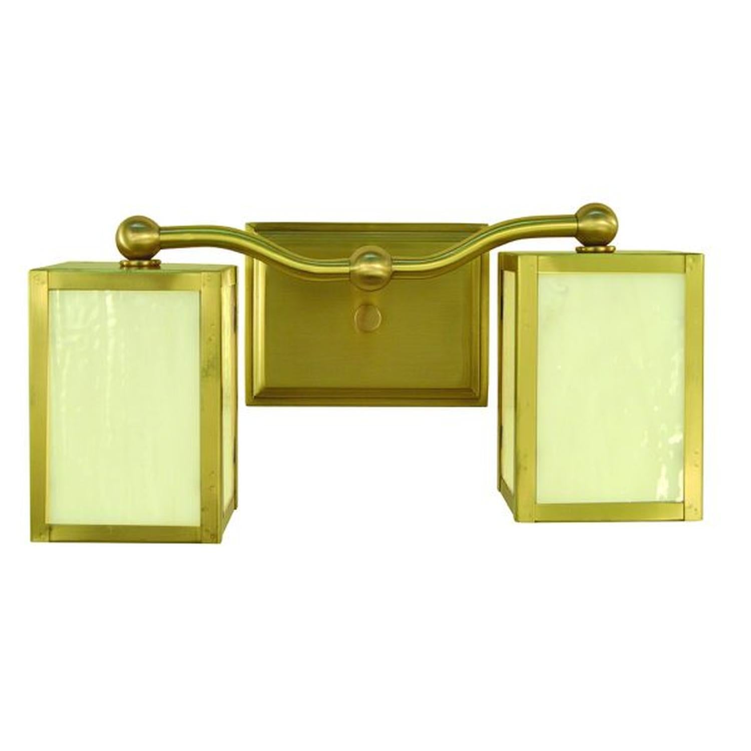 2-Light Brushed Brass Asher Sconce - 5907 BR by Framburg