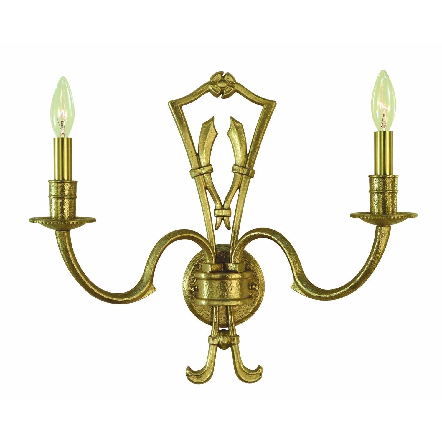 2-Light Brushed Brass Matera Sconce - 5942 BR by Framburg
