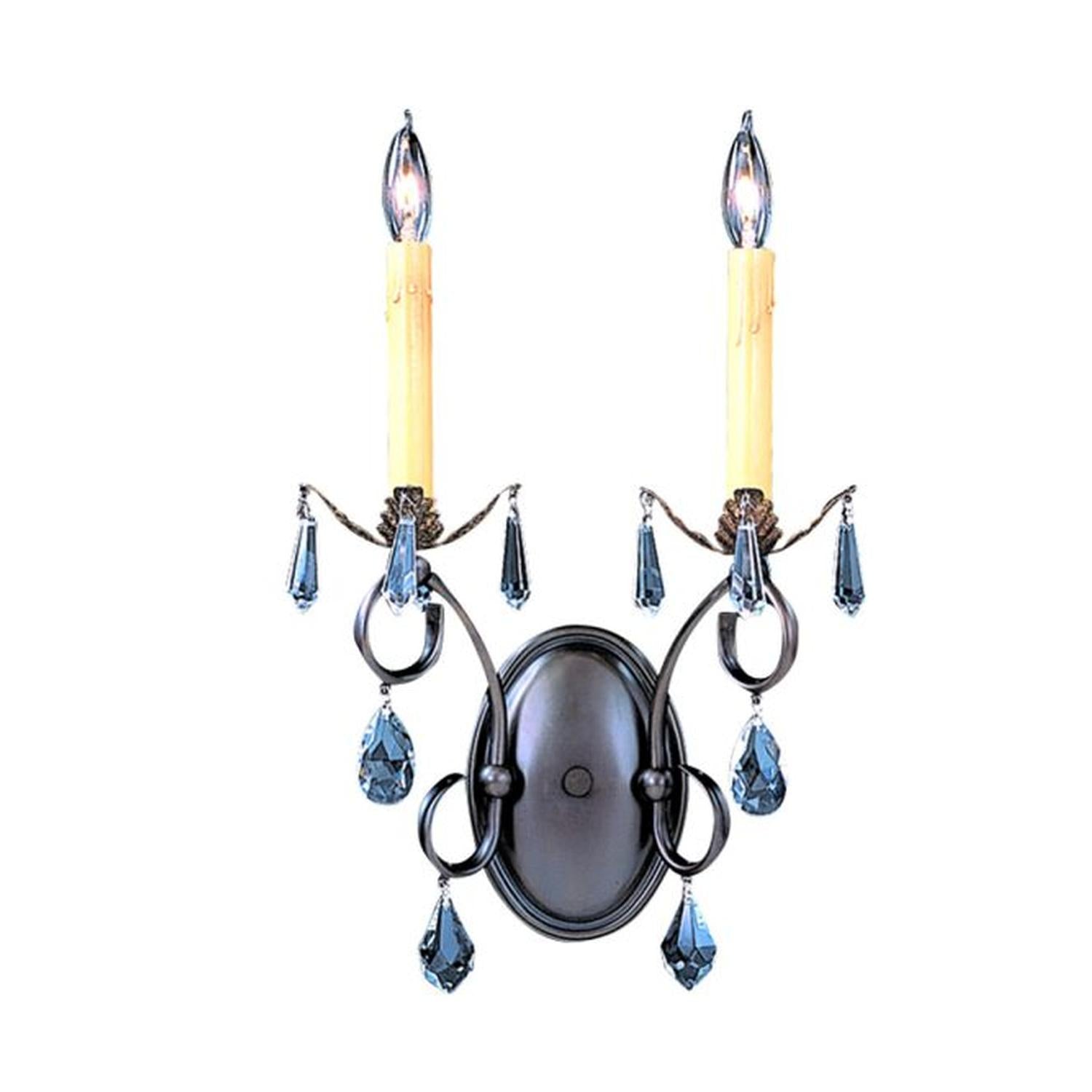 2-Light Mahogany Bronze Liebestraum Sconce - 9902 MB by Framburg