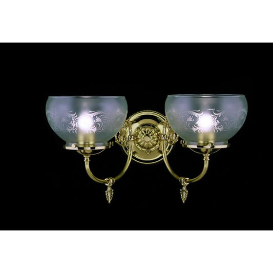 2-Light Polished Brass Chancery Sconce - 7522 PB by Framburg