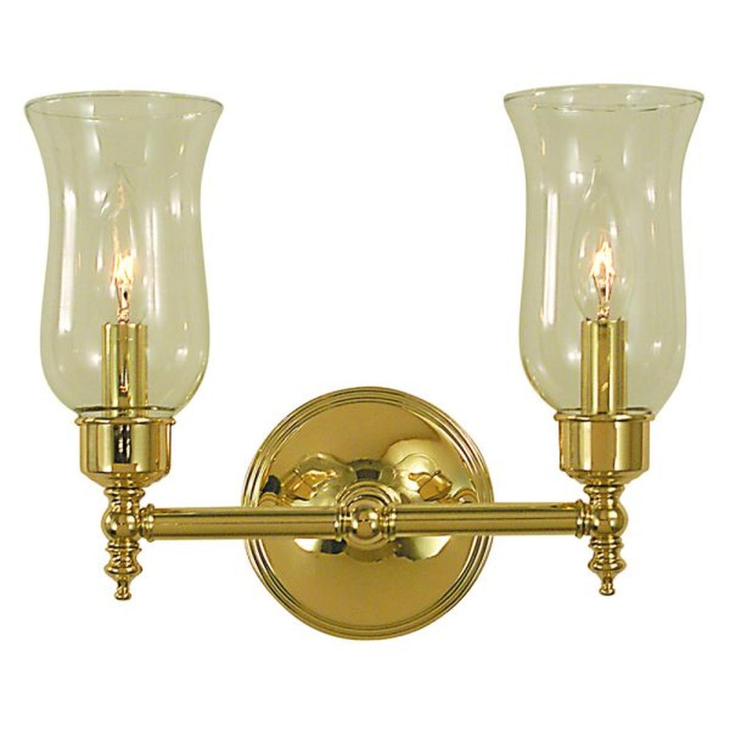 2-Light Polished Brass Sheraton Sconce - 2502 PB by Framburg