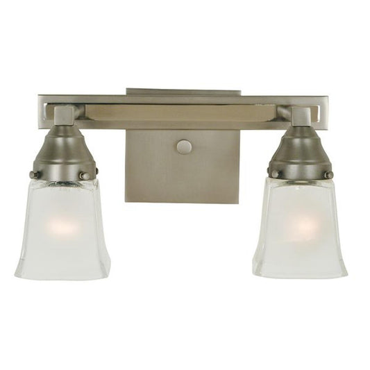 2-Light Satin Pewter/Polished Nickel Mercer Sconce - 4772 SP/PN by Framburg