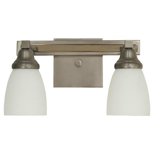 2-Light Satin Pewter/Polished Nickel Mercer Sconce - 4782 SP/PN by Framburg