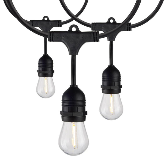 2 Pack - 24Ft - LED String Light - Includes 12-S14 bulbs - 2200K - 120 Volts - Satco S8037