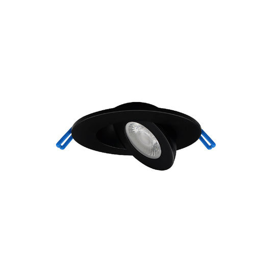 2" Round Black Floating Gimbal Recessed LED Ceiling Light - 5 Watt - 5CCT - 370 to 420 Lumens by Lotus LED Lights