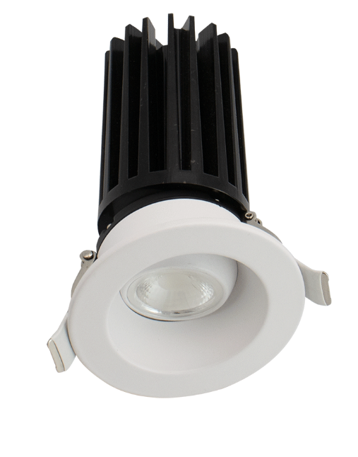 2" Round Gimbal White Recessed LED Ceiling Light - 11 Watt - 5CCT - 910 to 1080 Lumens by Lotus LED Lights