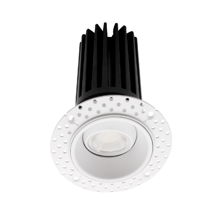 2" Round Trimless White Gimbal Recessed LED Ceiling Light - 11 Watt - 5CCT - 800 to 1000 Lumens by Lotus LED Lights