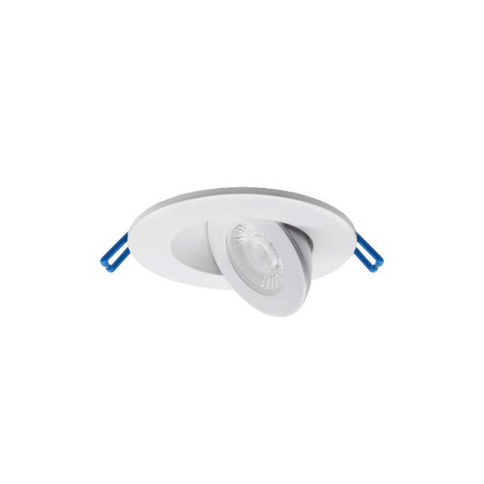 2" Round White Floating Gimbal Recessed LED Ceiling Light - 5 Watt - 5CCT - 370 to 420 Lumens by Lotus LED Lights