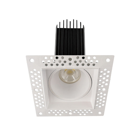 2" Square Trimless White Recessed LED Ceiling Light - 15 Watt - Dim to Warm 3000-1800K - 800 Lumens by Lotus LED Lights
