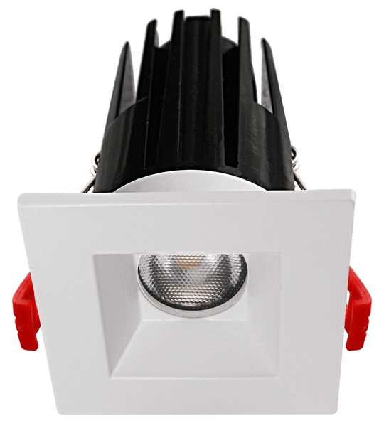 2" White Square Recessed LED Ceiling Light - 7W - 5CCT - 480 Lumens by Lotus LED Lights