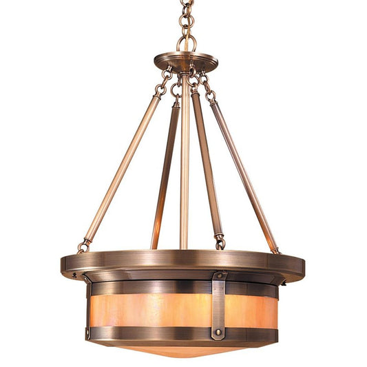 20″ Berkeley Open Top Pendant - BCMH-20GW-AB - Antique Brass by Arroyo Craftsman