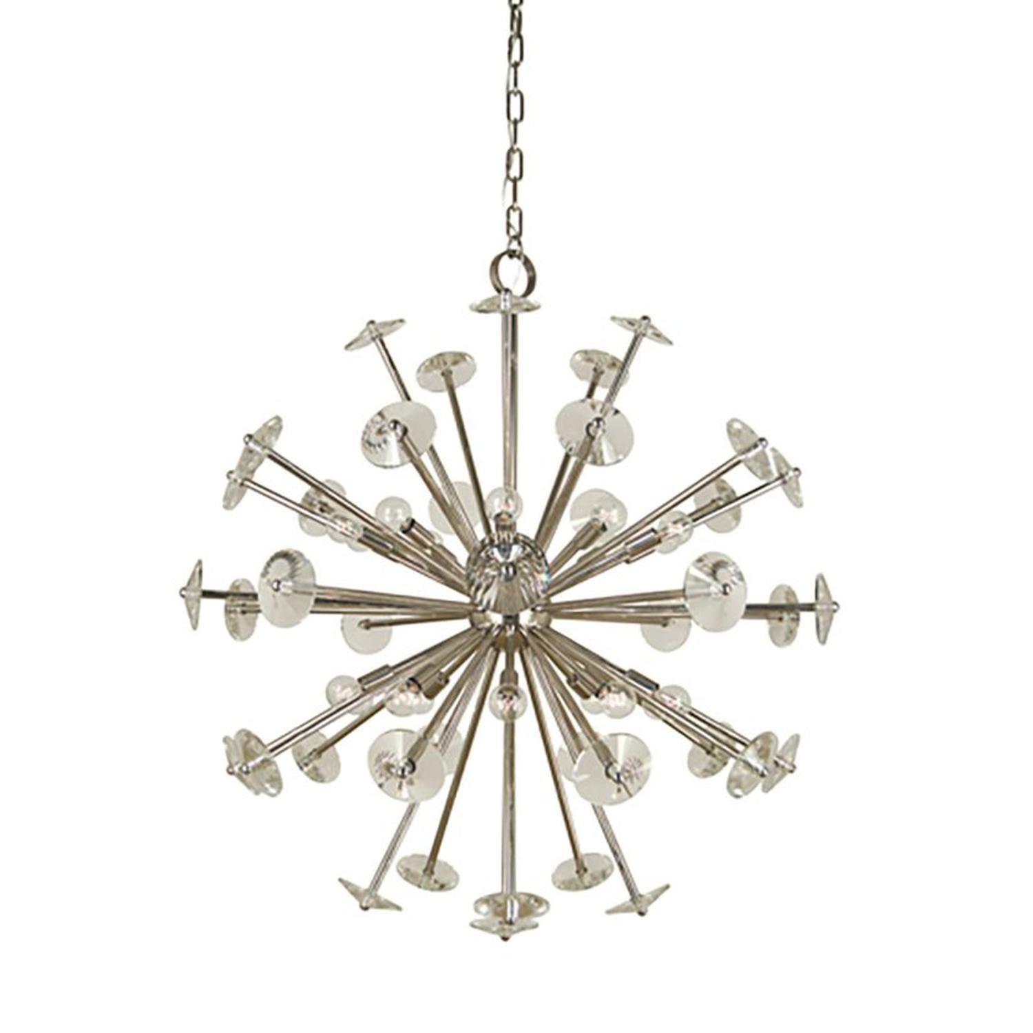 20-Light Polished Nickel Apogee Foyer Chandelier - 4816 PN by Framburg