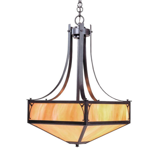 20″ Saint George Inverted Chandelier - SGCH-20GW-BZ - Bronze by Arroyo Craftsman