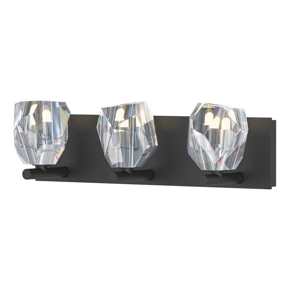Gatsby 3-Light Bath Sconce With Dimmable Functionality & Hand-Cut Crystals by Hubbardton Forge
