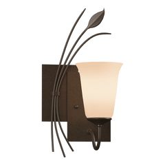 Forged Leaf Wall Sconce by Hubbardton Forge, Handcrafted Artistry, Dimmable Lighting, Various Finishes