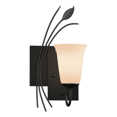 Forged Leaf Wall Sconce by Hubbardton Forge, Handcrafted Artistry, Dimmable Lighting, Various Finishes