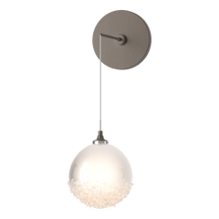 Fritz Globe Low Voltage Sconce 4W Dimmable with Frosted Glass Shade by Hubbardton Forge