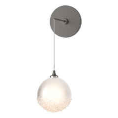 Fritz Globe Low Voltage Sconce 4W Dimmable with Frosted Glass Shade by Hubbardton Forge