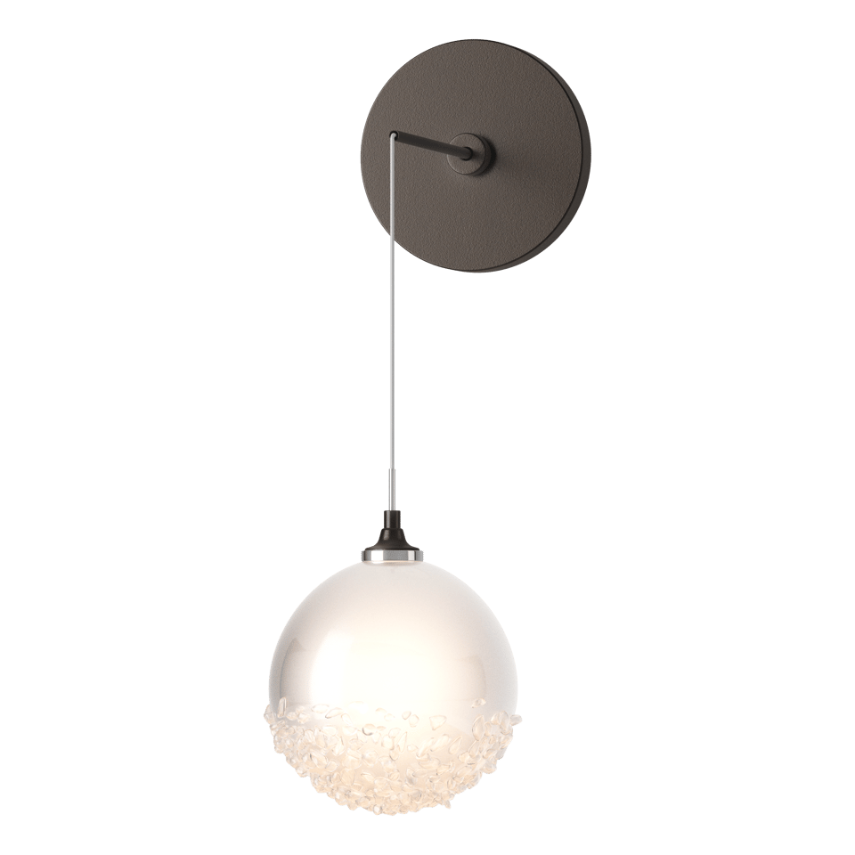 Fritz Globe Low Voltage Sconce 4W Dimmable with Frosted Glass Shade by Hubbardton Forge