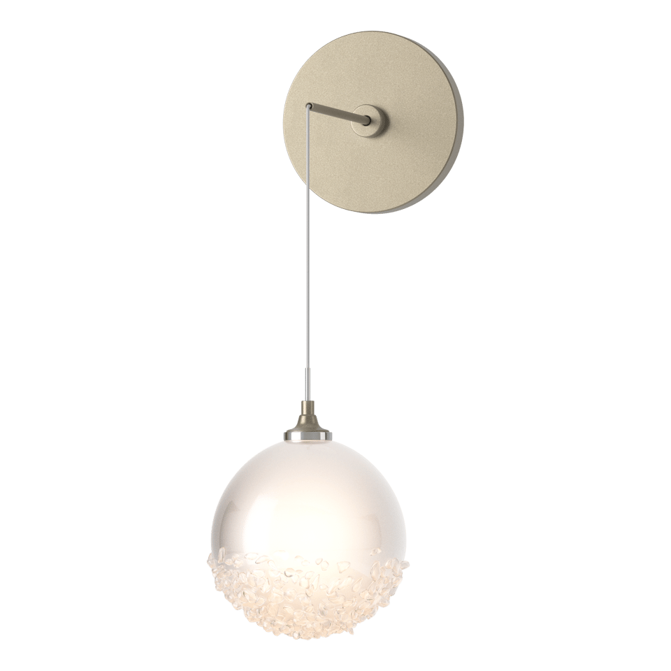 Fritz Globe Low Voltage Sconce 4W Dimmable with Frosted Glass Shade by Hubbardton Forge