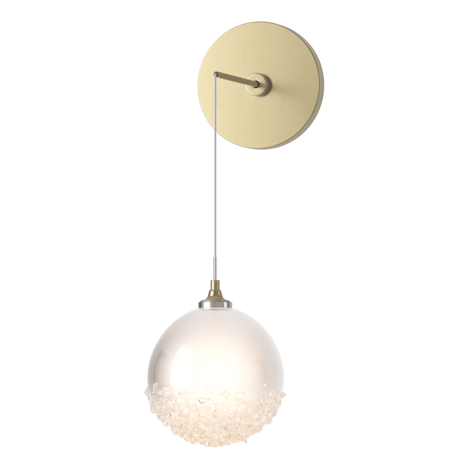 Fritz Globe Low Voltage Sconce 4W Dimmable with Frosted Glass Shade by Hubbardton Forge