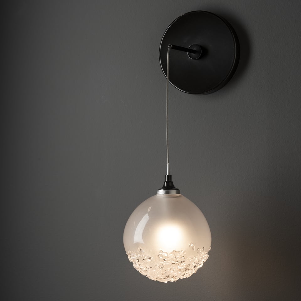Fritz Globe Low Voltage Sconce 4W Dimmable with Frosted Glass Shade by Hubbardton Forge