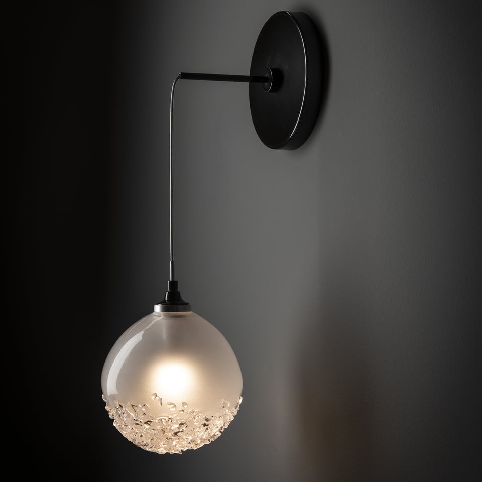 Fritz Globe Low Voltage Sconce 4W Dimmable with Frosted Glass Shade by Hubbardton Forge