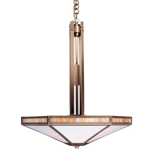 21″ Etoile Inverted Chandelier - ETCH-21GWC-AB - Antique Brass by Arroyo Craftsman