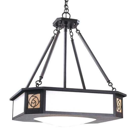 21″ Saint Clair Inverted Chandelier - SCCH-21GWC-BZ - Bronze by Arroyo Craftsman