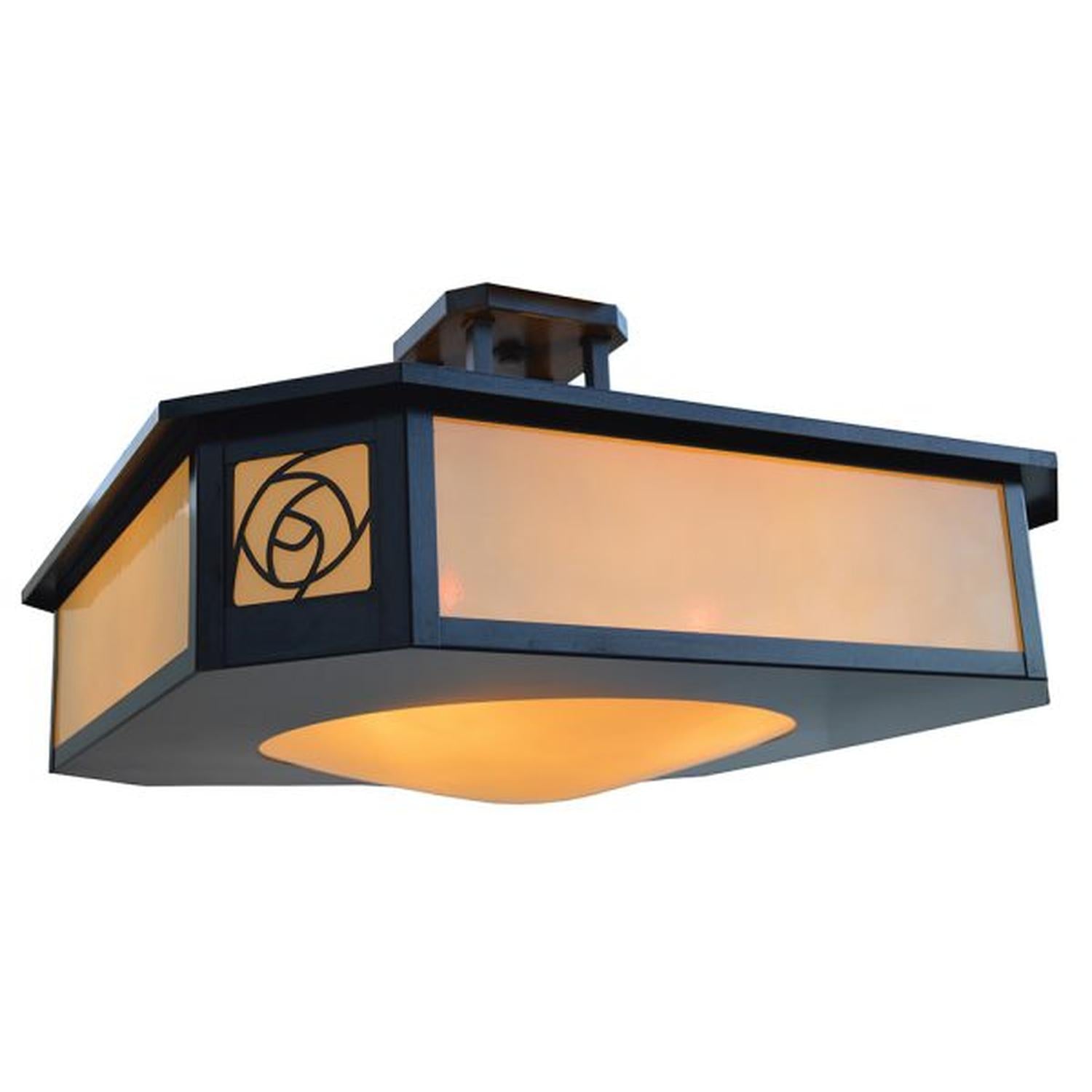 21″ Saint Clair Inverted Semi-Flush Ceiling Mount - SCCM-21CR-BZ - Bronze by Arroyo Craftsman