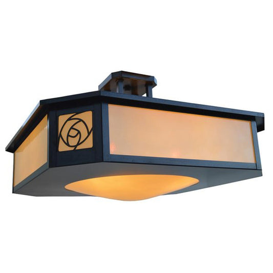 21″ Saint Clair Inverted Semi-Flush Ceiling Mount - SCCM-21CR-BZ - Bronze by Arroyo Craftsman