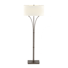 Contemporary Formae 58.1-Inch Floor Lamp by Hubbardton Forge with Dimmable Functionality and Steel Design