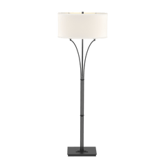 Contemporary Formae 58.1-Inch Floor Lamp by Hubbardton Forge with Dimmable Functionality and Steel Design