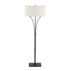 Contemporary Formae 58.1-Inch Floor Lamp by Hubbardton Forge with Dimmable Functionality and Steel Design