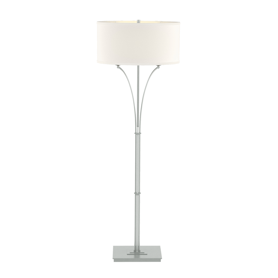 Contemporary Formae 58.1-Inch Floor Lamp by Hubbardton Forge with Dimmable Functionality and Steel Design