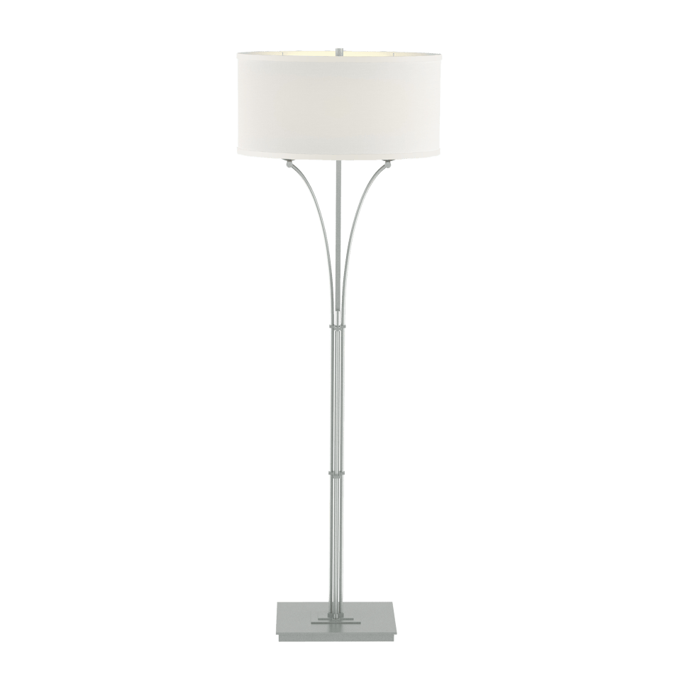 Contemporary Formae 58.1-Inch Floor Lamp by Hubbardton Forge with Dimmable Functionality and Steel Design