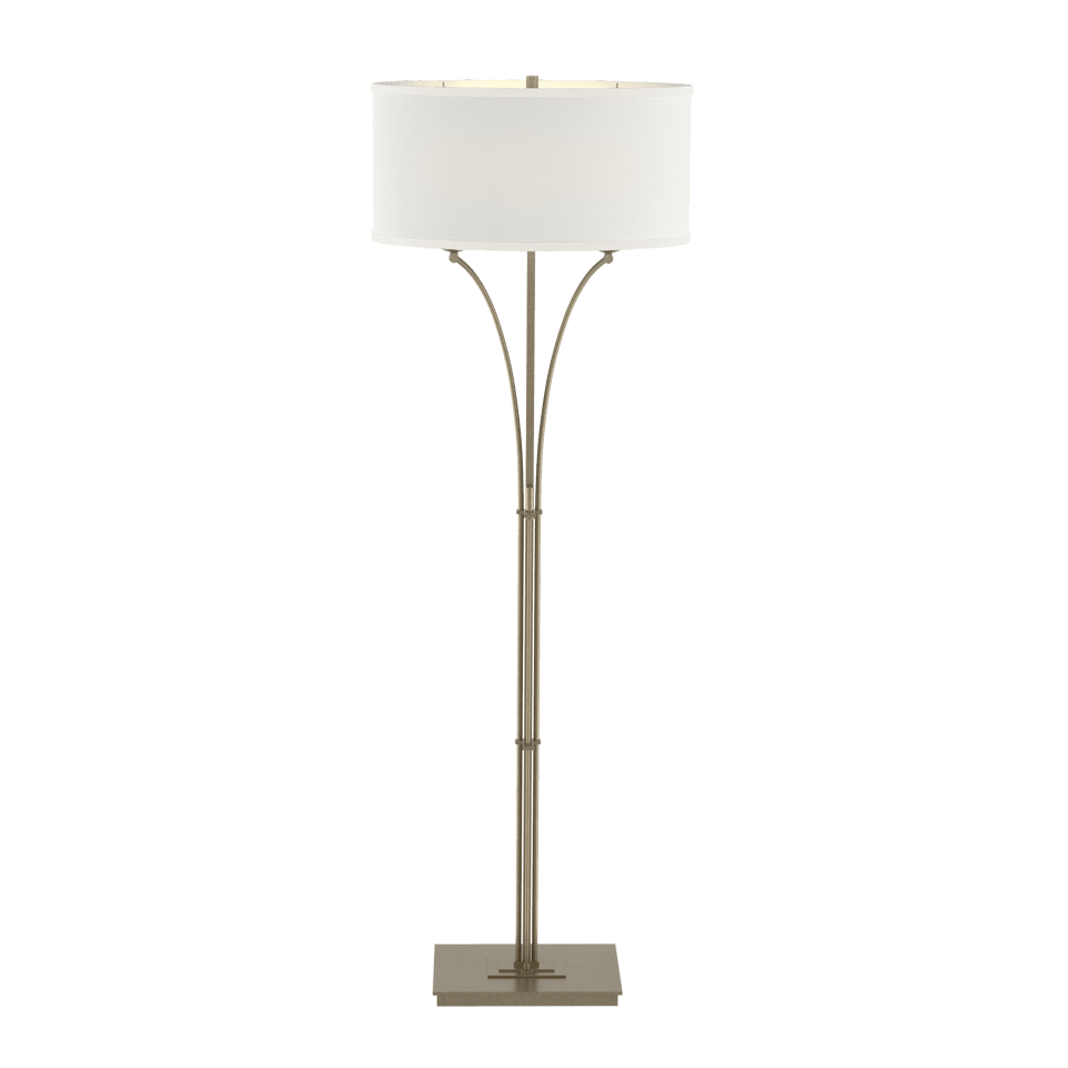 Contemporary Formae 58.1-Inch Floor Lamp by Hubbardton Forge with Dimmable Functionality and Steel Design