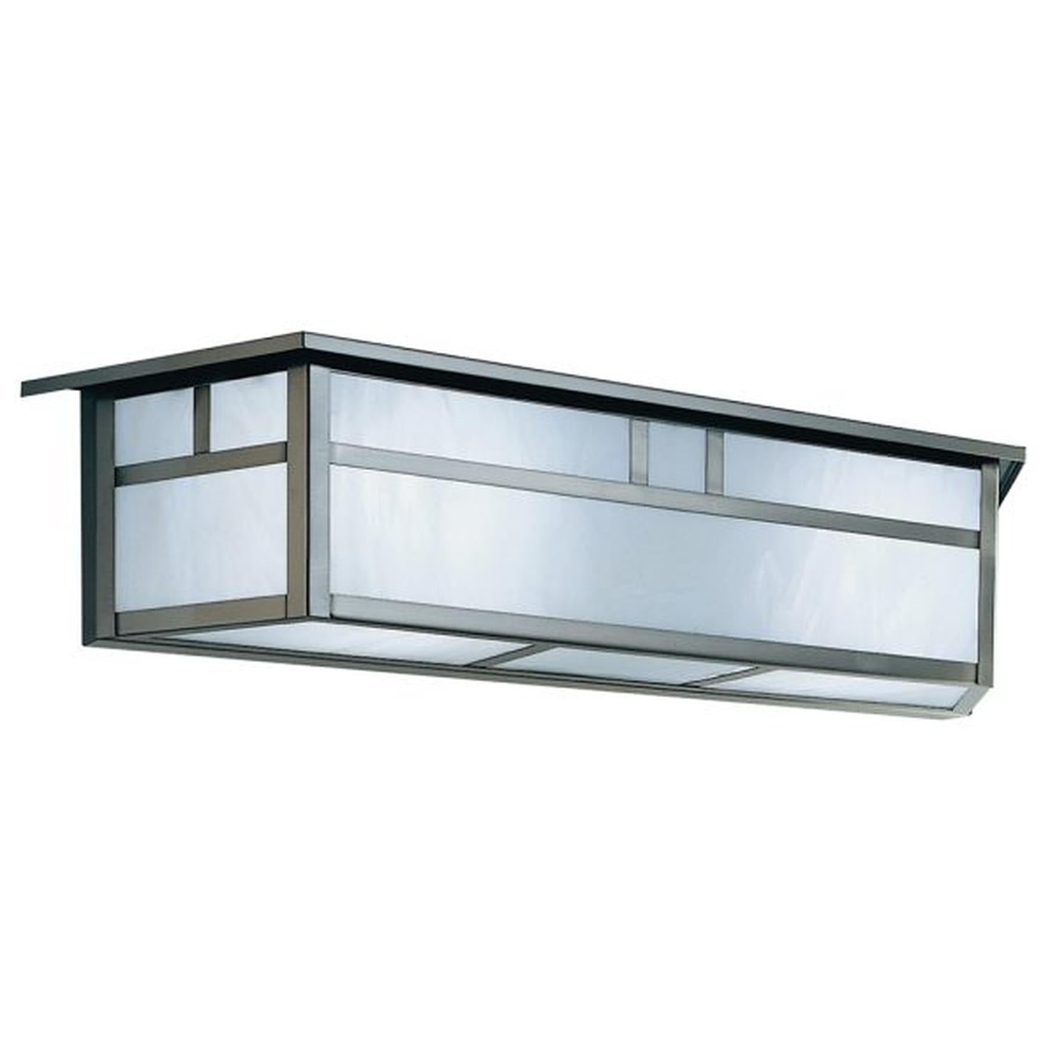 24″ Huntington Light Bar With Double T-Bar Overlay - HLB-24DTWO-P - Pewter by Arroyo Craftsman
