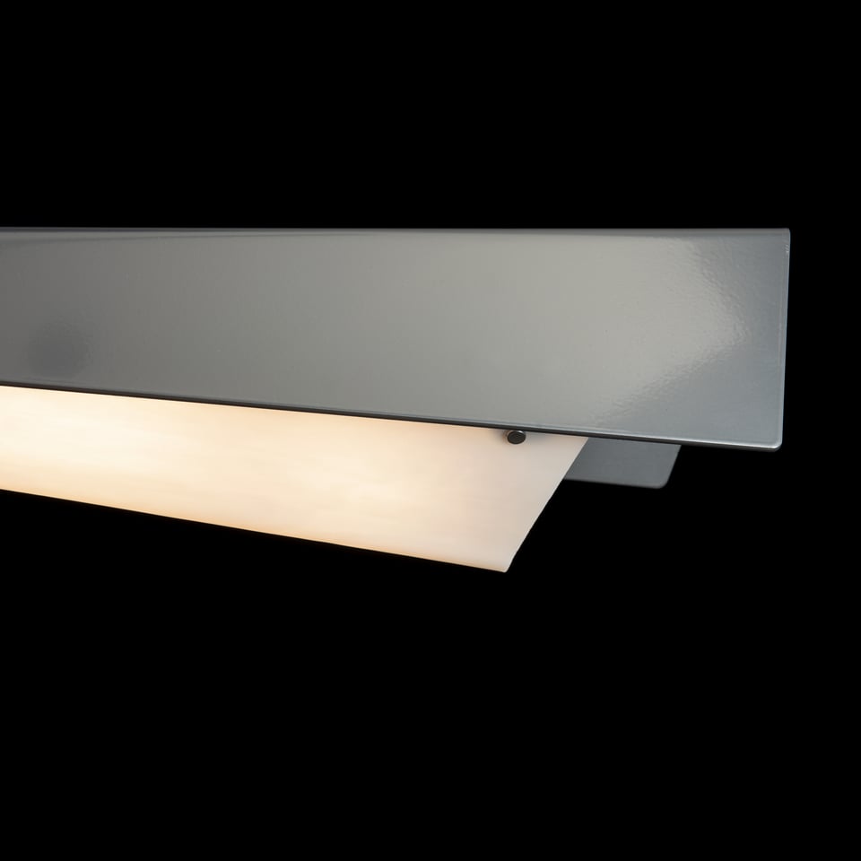 Hubbardton Forge Vertex Floor Lamp, Dimmable White Art Glass Shade, Elegant Origami-Inspired Design