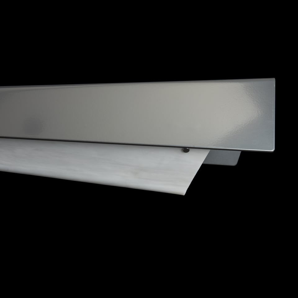 Hubbardton Forge Vertex Floor Lamp, Dimmable White Art Glass Shade, Elegant Origami-Inspired Design