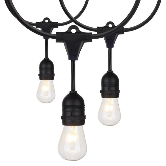 24Ft - Incandescent String Light - Includes 12-S14 bulbs - 120 Volts - Satco S8035