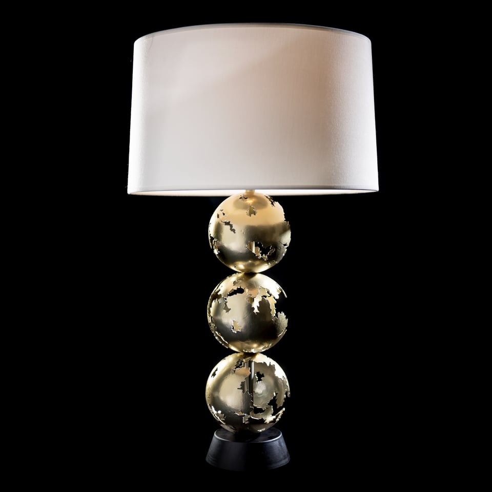 Hubbardton Forge Pangea Tall Table Lamp 272120 - Unique Hand-Forged Brutalist Design with Dimmable Lighting