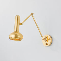 Roald Sconce 1-Light Adjustable Wall Light by Hudson Valley Lighting in Aged Brass & Distressed Bronze